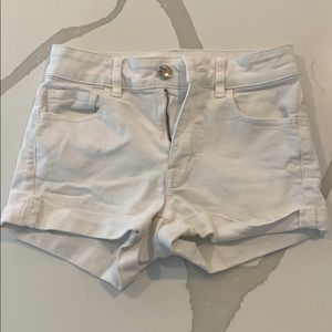White Jean shorts